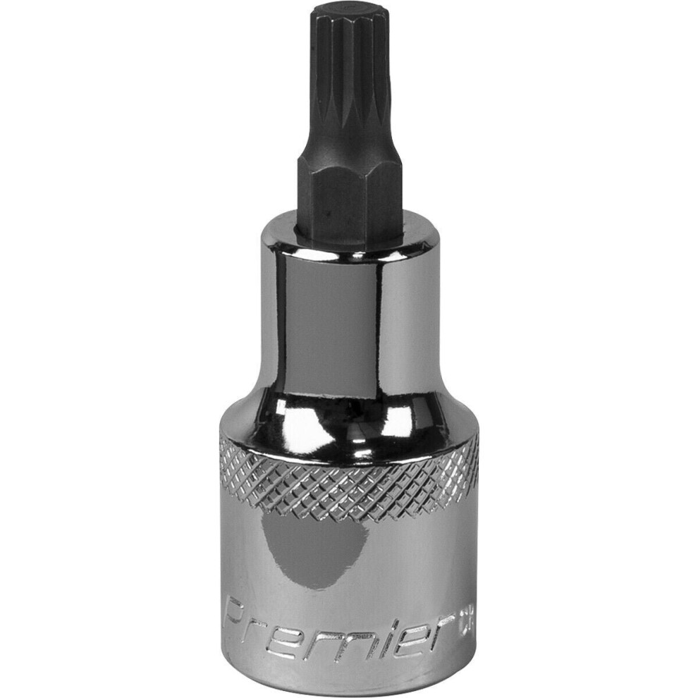 Loops M7 Forged Spline Socket Bit - 1/2" Square Drive - Chrome Vanadium Wrench Socket