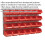 Loops 24 Red 100 x 110 x 75mm Plastic Storage Bin & Wall Panel Warehouse Picking Tray 2