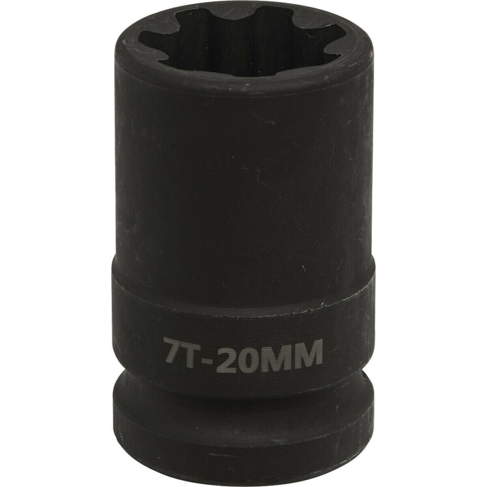 20mm Brake Caliper Socket - 1/2" Sq Drive - 7-Point Profile - for VAG Vehicles
