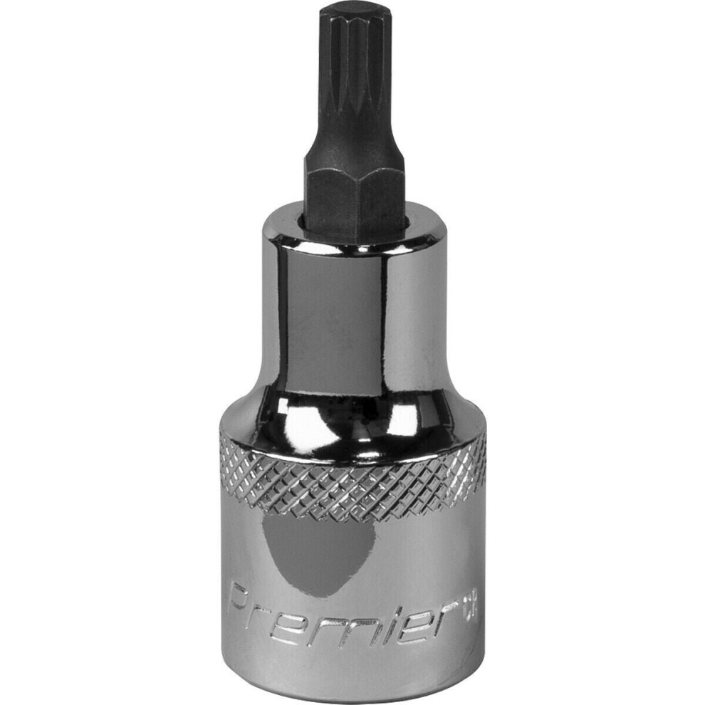 M6 Forged Spline Socket Bit - 1/2" Square Drive - Chrome Vanadium Wrench Socket