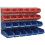 Loops 24 Assorted Red & Blue Plastic Storage Bin & Wall Panel Warehouse Picking Trays 1