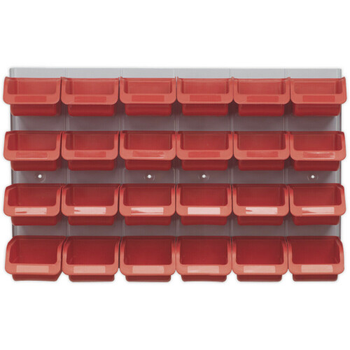 Loops 24 Red 100 x 110 x 75mm Plastic Storage Bin & Wall Panel Warehouse Picking Tray 2