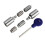 Loops Sash Window Stop Lock Set with Key 25 x 16mm Window Restrictor Satin Chrome 2