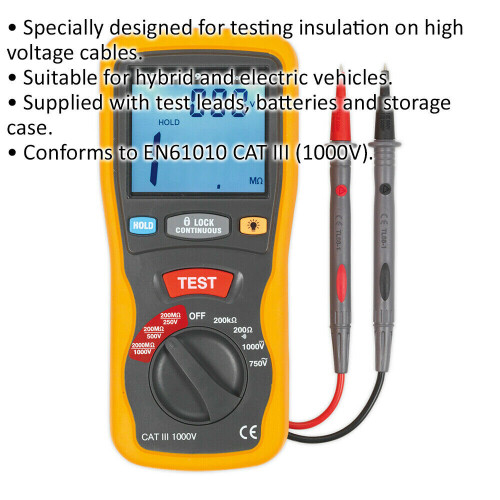 Loops Digital High Voltage Insulation Tester - Suitable for Hybrid & Electric Vehicles 1