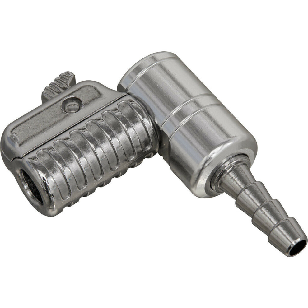 6Mm Male Bore - 90 Degree Angled Tyre Inflator Clip-On Connector 360 Swivel Head 5056524293508
