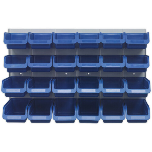 Loops 24 Blue 100 x 160 x 75mm Plastic Storage Bin & Wall Panel Warehouse Picking Tray 2