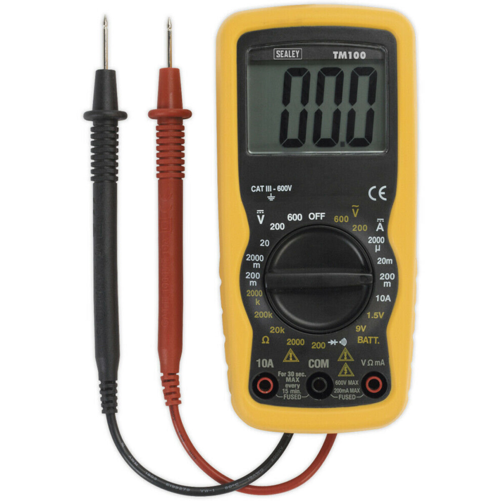 Loops 6 Function Digital Multimeter - High Precision - Lcd Display - Battery Powered