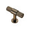 Loops 2x Knurled Cupboard T Shape Pull Handle 50 x 13mm Antique Brass Cabinet Handle 4