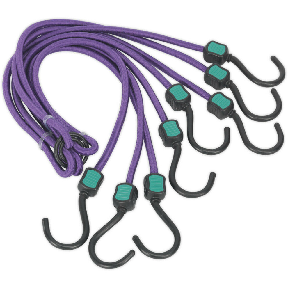 1000mm Octopus Bungee Chord - 8 Nylon Coated Steel Hooks - 1800mm Stretch