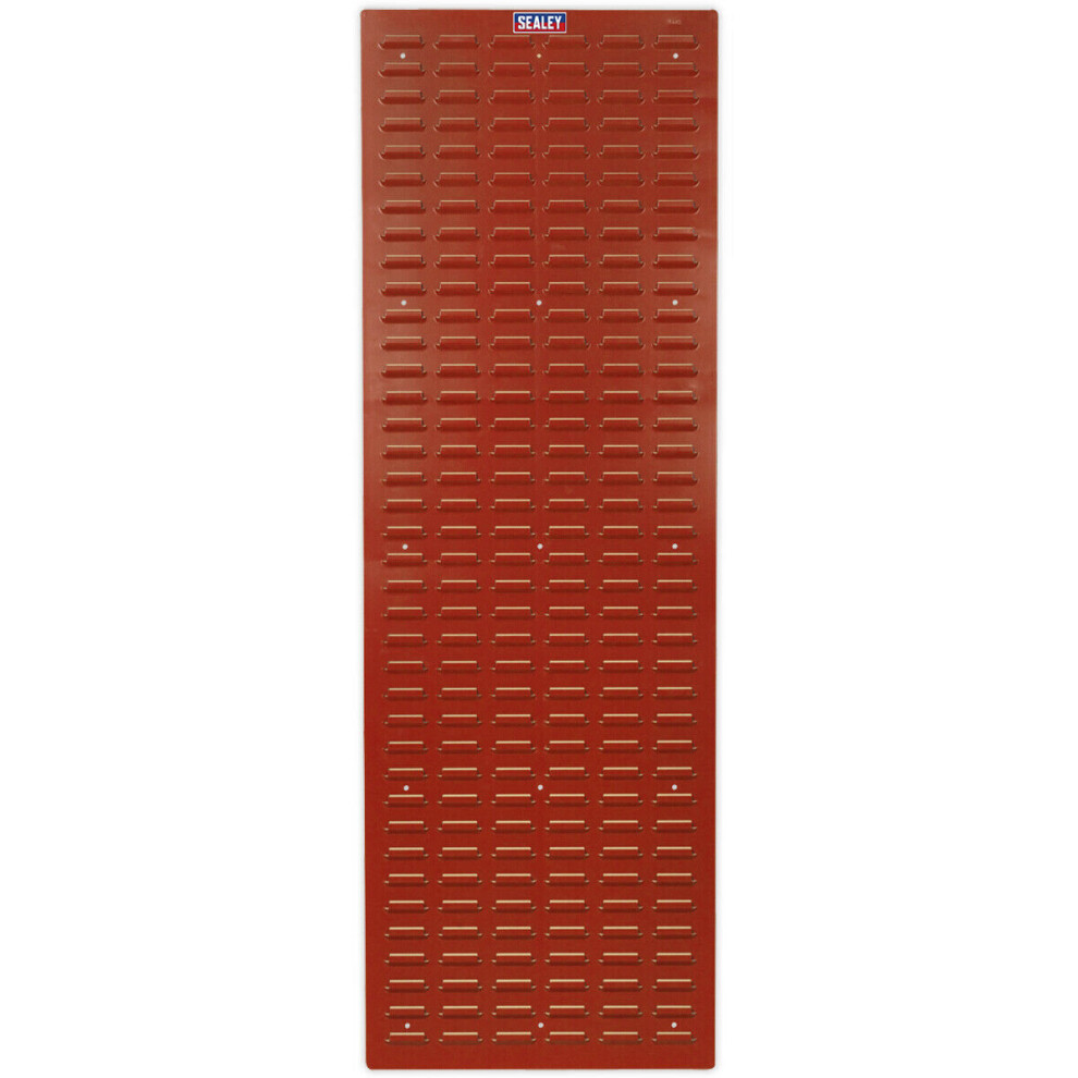 2 PACK - 500 x 1500mm Red Louvre Wall Mounted Storage Bin Panel - Warehouse Tray