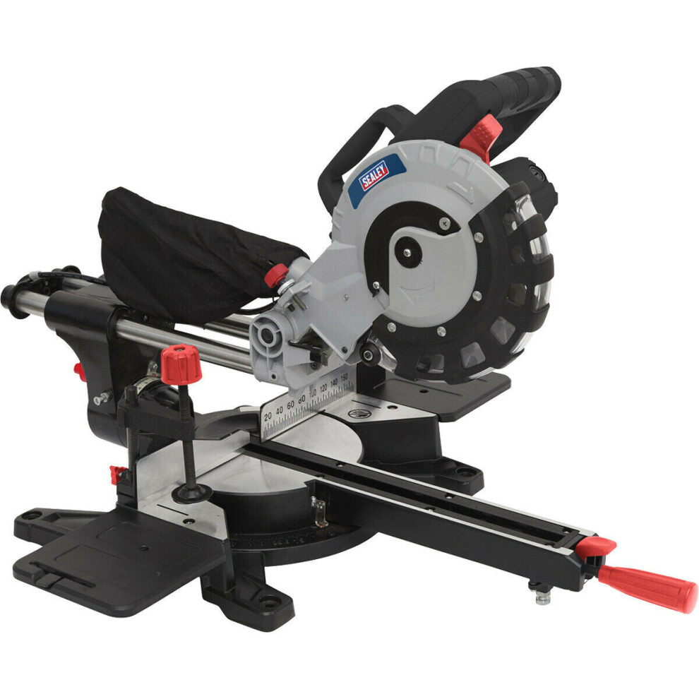 Sliding Compound Mitre Saw with 216mm 24 Tooth TCT Blade - 1450W Motor