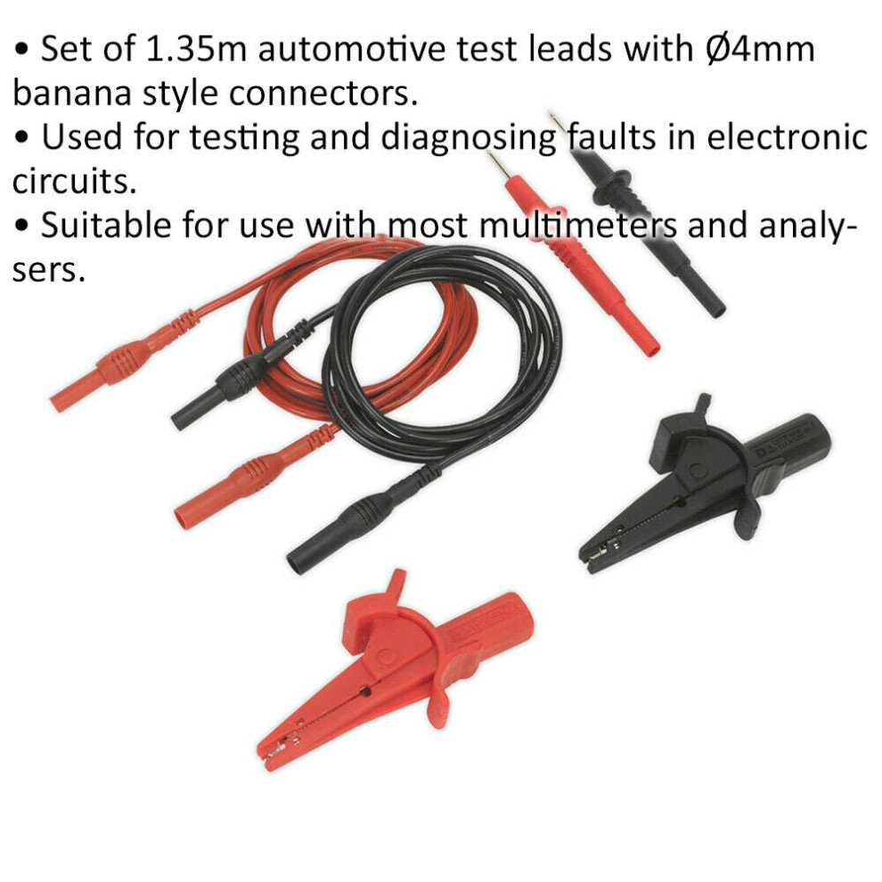 6 Piece Automotive Test Lead & Crocodile Clip Set - Electronic Circuit Diagnosis-image-OPC-P8WMGWX-NEW