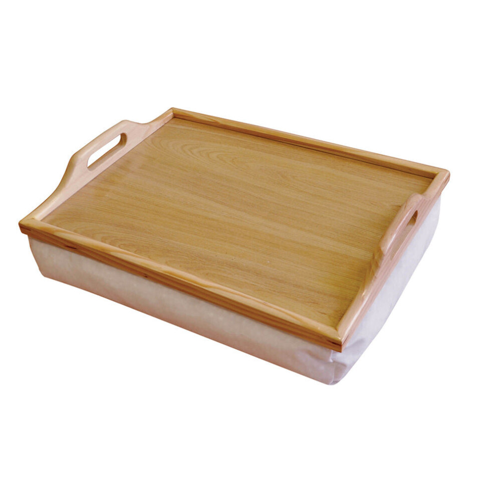 Loops Laminated Wooden Lap Tray With Built In Cushion - 80 X 400 X 302Mm - Easy Clean