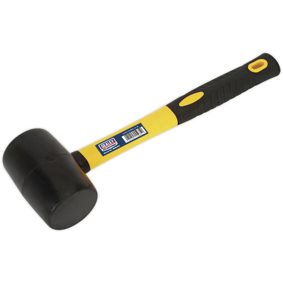 1lb Rubber Mallet - Fibreglass Shaft - General Purpose Hammer - DIY Tool Camping