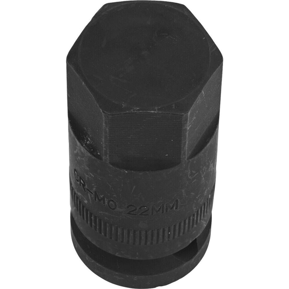 Motorcycle Wheel Nut Socket - 1/2" Sq Drive H22 - Wheel Removal Socket