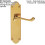 Loops PAIR Victorian Scroll Handle on Latch Backplate 205 x 49mm Polished Brass 2
