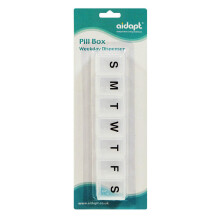 ve00531 Small 7-Compartment Weekly Pill Dispenser – Flip-Top Lids, Braille Lettering