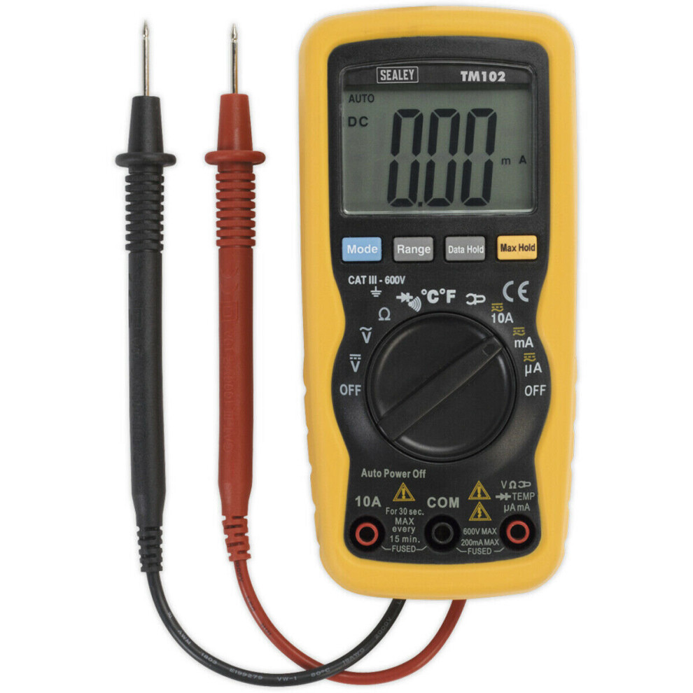 8 Function Auto-Ranging Digital Multimeter - LCD Display - Battery Powered