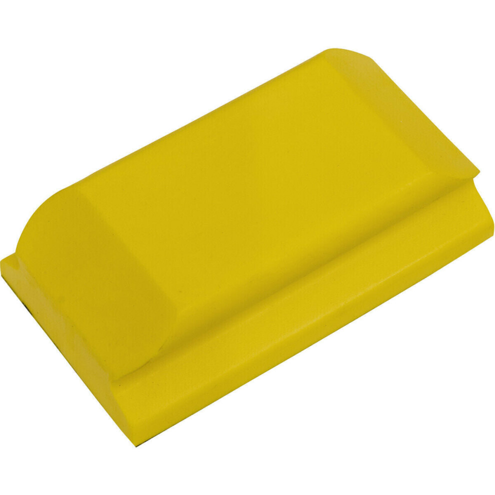 Loops Rectangular Sanding Block - 125Mm X 70Mm - Hook And Loop Surface - Resilient