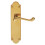 Loops PAIR Victorian Scroll Handle on Latch Backplate 205 x 49mm Polished Brass 4