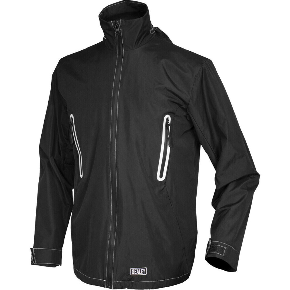 5V Heated Rain Jacket - Carbon Fibre Heating Elements - Medium - Waterproof-image-OPC-P8WMHTS-NEW