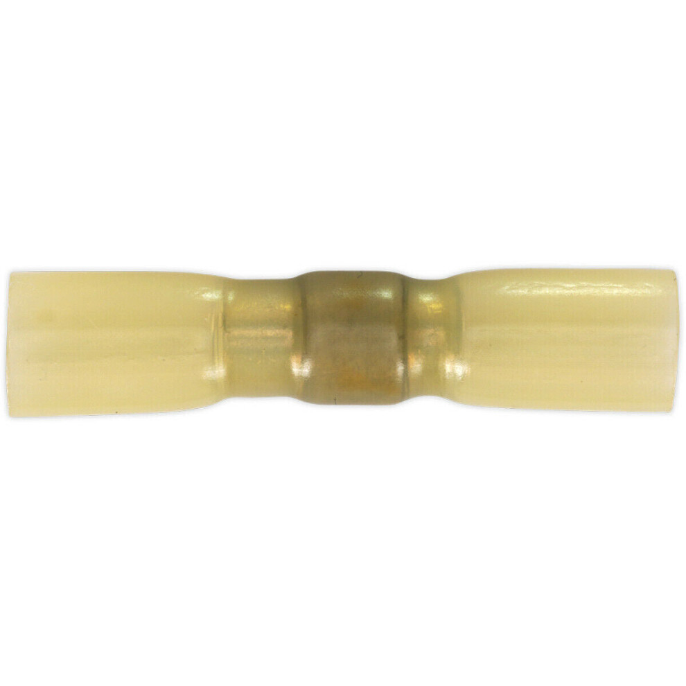 Loops 25 Pack Heat Shrink Butt Connector - Crimp And Solder - 16-14 Awg Cable Yellow