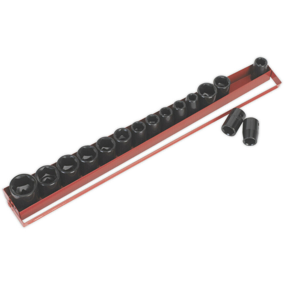 Loops 16 Piece Premium Impact Socket Set - 1/2" Sq Drive - Imperial & Metric