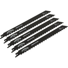 5 PACK 225mm Reciprocating Saw Blade - 3 TPI - Suitable for Cutting Wood