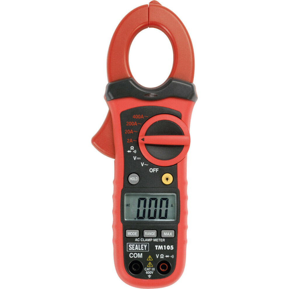 32mm 6 Function Auto-Ranging Digital Clamp Meter - Non-Contact Voltage Detection