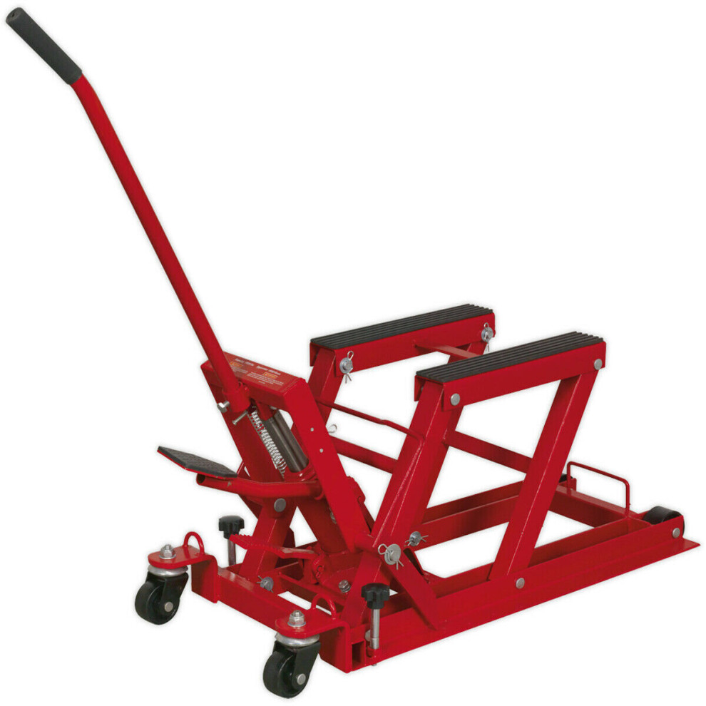 Loops Heavy Duty Motorcycle Hydraulic Bottle Jack Lift - 680Kg Capacity - Safety Lock