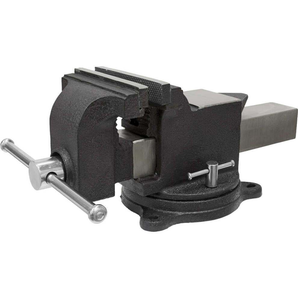 Loops 150Mm Industrial Sg Iron Vice - 150Mm Jaw Opening - High Carbon Steel Jaws