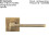 Loops PAIR Flat Squared Bar Handle on Square Rose Concealed Fix Antique Brass 2