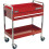 Loops Heavy Duty 2 Level Workshop Trolley - Lockable Drawer - 80kg Per Shelf - Red 1