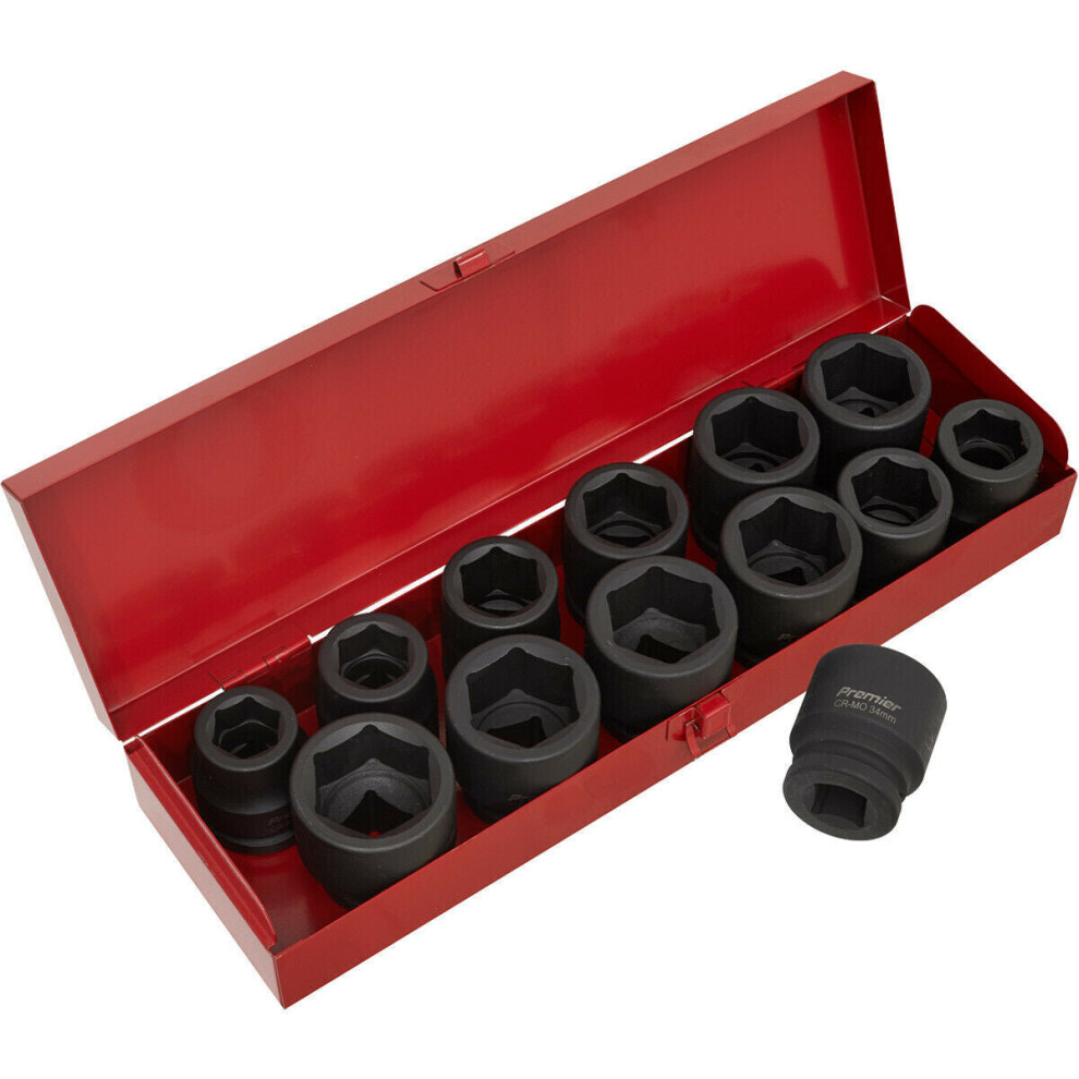 13 Piece Premium Impact Socket Set - 3/4" Sq Drive - Imperial & Metric 5056524250754
