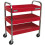 Loops Heavy Duty 3 Level Workshop Trolley - 50kg Per Shelf - Four Castor Wheels 4
