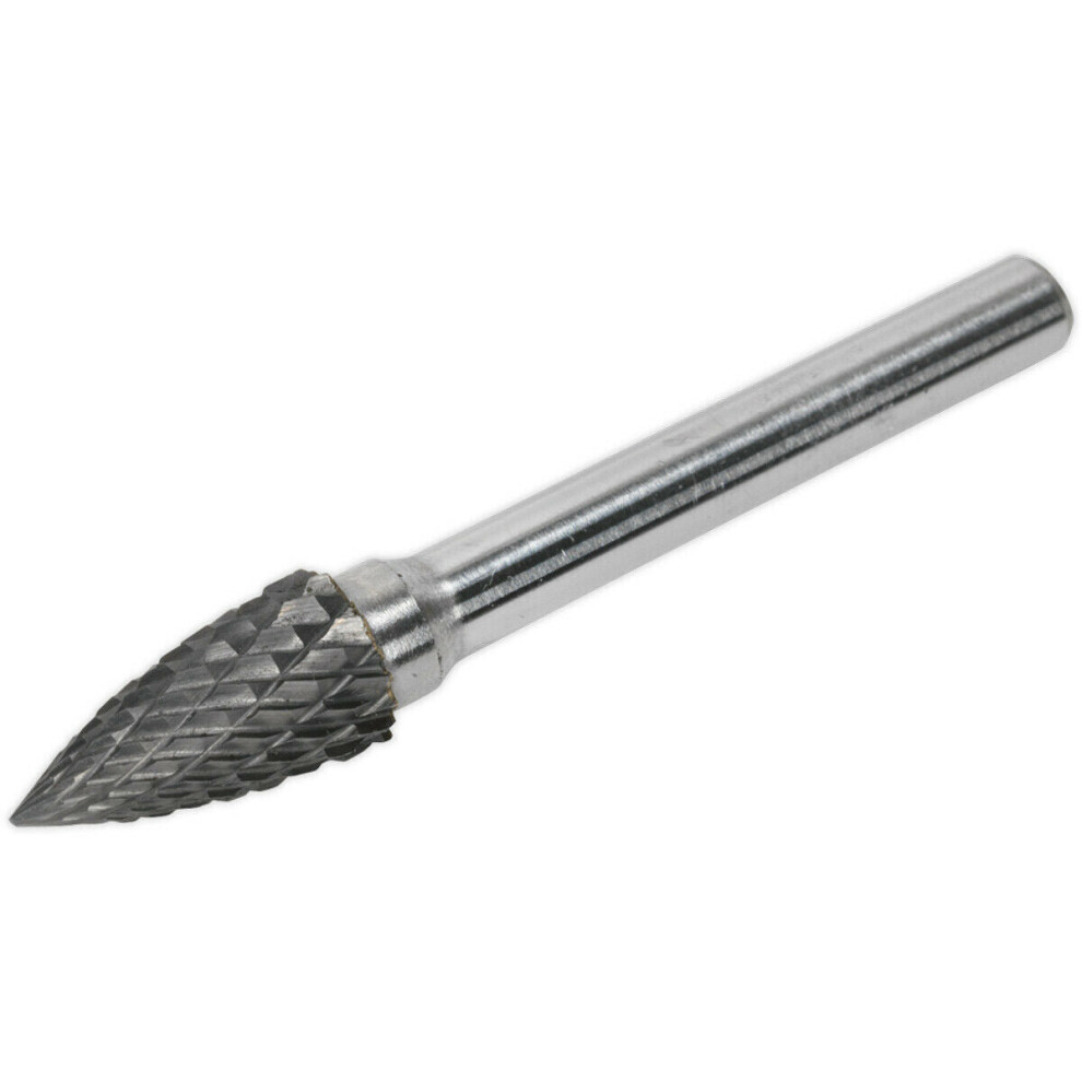 10Mm Tungsten Carbide Rotary Burr Bit - Arc Pointed Nose Engraving Milling Tool