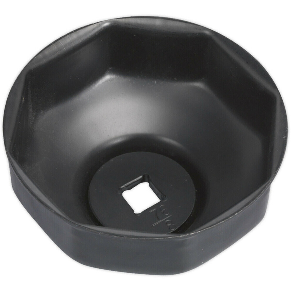 76mm Oil Filter Cap Wrench - 8 Flutes - 3/8" Sq Drive - Low Profile Design