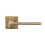 Loops 4x PAIR Flat Squared Bar Handle on Square Rose Concealed Fix Antique Brass 3