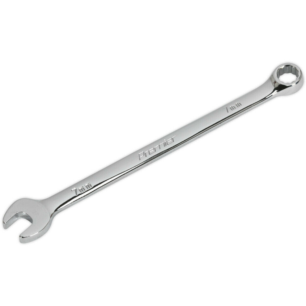 Loops 7Mm Steel Combination Spanner - Long Slim Design Combo Wrench - Chrome Vanadium