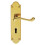 Loops PAIR Victorian Scroll Handle on Lock Backplate 205 x 49mm Polished Brass 4