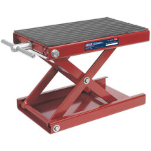 450kg Motorcycle Scissor Stand - Non-Slip Platform Cover - 365mm Max Height