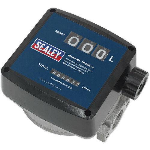 Loops 3 Digit Diesel & Fluid Flow Meter - 20L to 120L Per Minute - Nutating Disc Meter 2