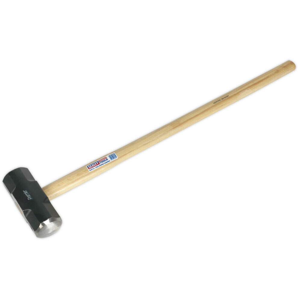 14Lb Hardened Sledge Hammer - Hickory Wooden Shaft - Drop Forged Carbon Steel 5056581919588