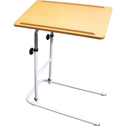 Loops Beech Overbed Table - Height and Angle Adjustable - 600 x 400mm Surface Area 2