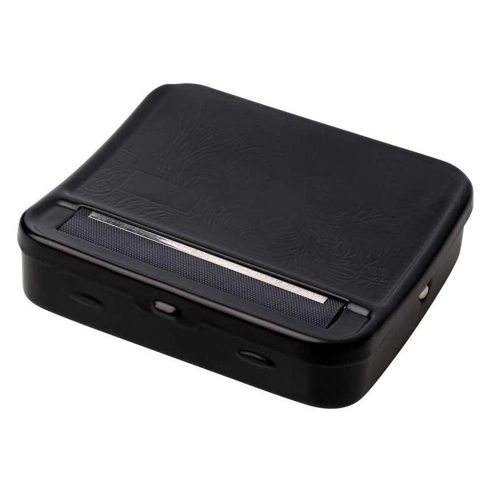 pengxiaomei Cigarette Rolling Machine,Automatic Rolling Box Portable Metal Box for Cigarette Rolling Smoking Roller and Storage Case Black