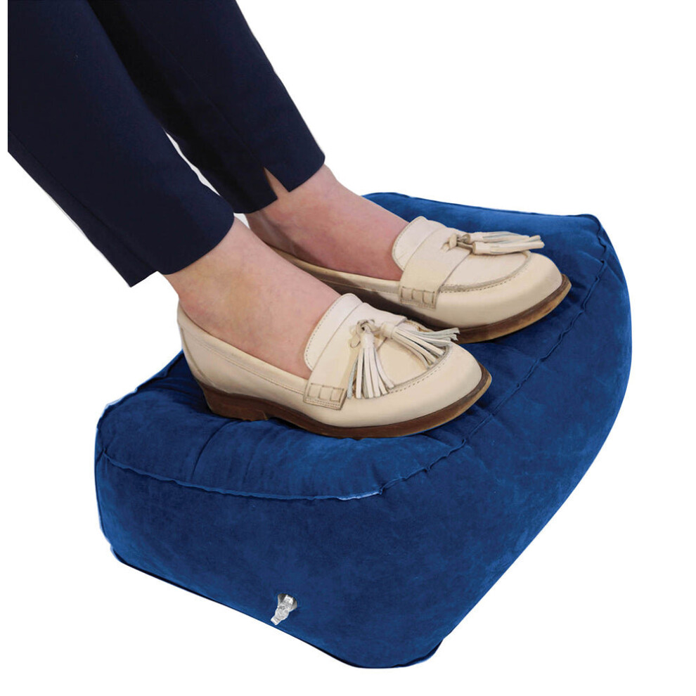 Loops Blue Inflatable Foot Cushion - Reduces Stress On Legs - Easy To Inflate