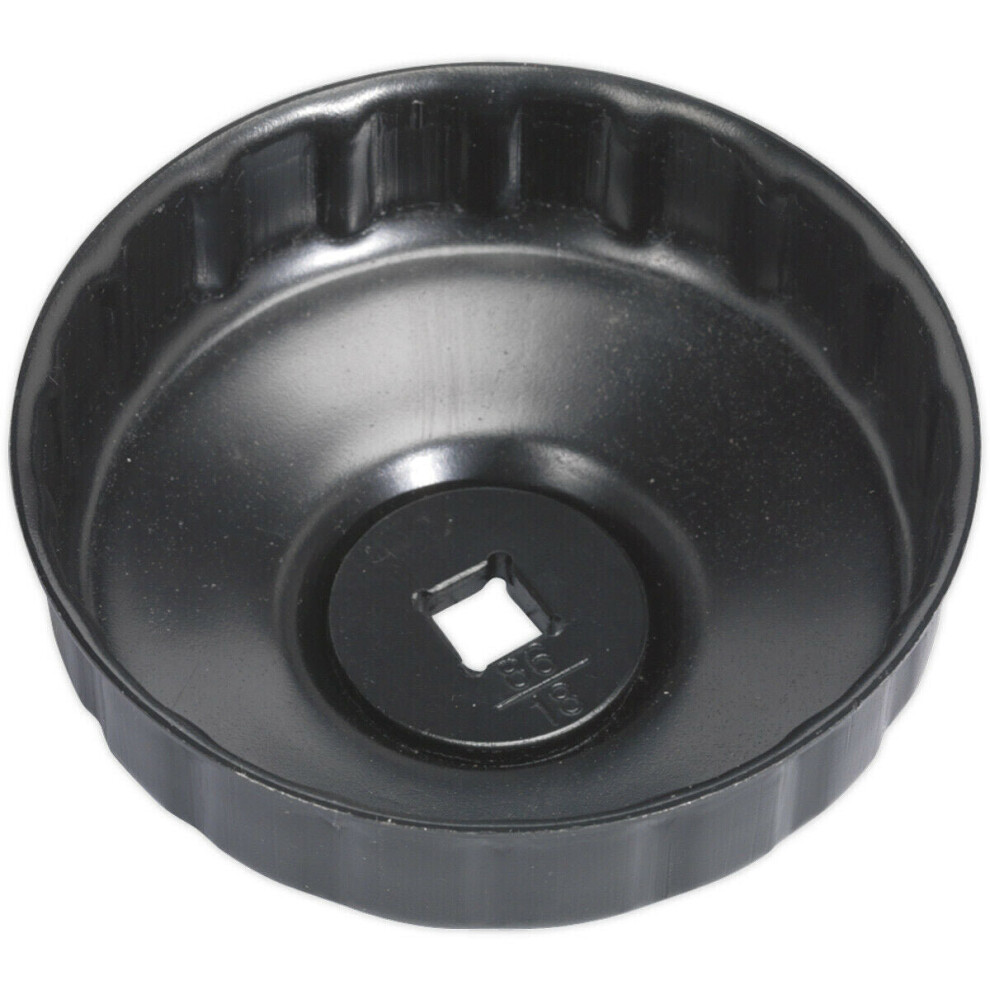 Loops 86Mm Oil Filter Cap Wrench - 18 Flutes - 3/8" Sq Drive - Low Profile Design