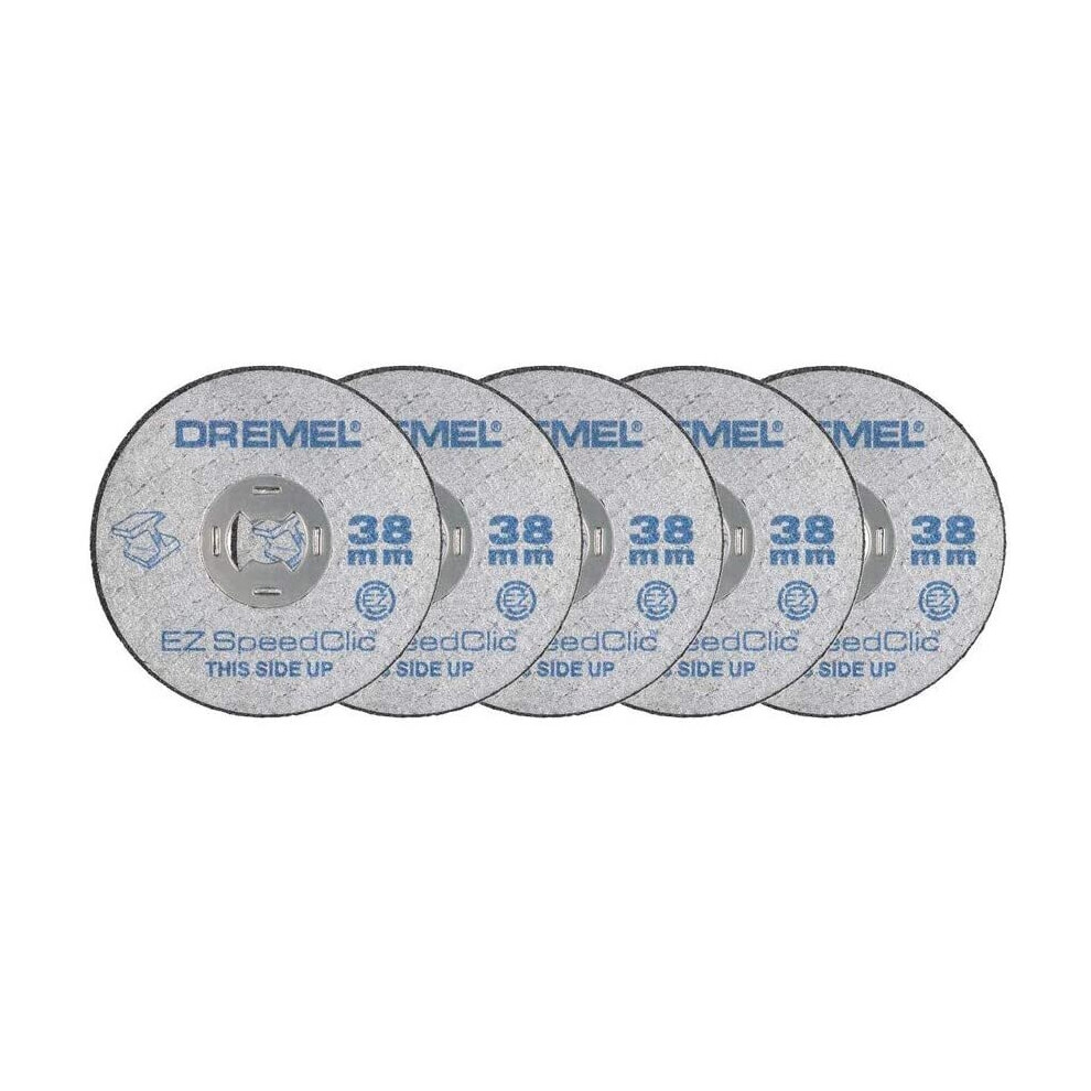 Dremel EZ SpeedClic SC456 Metal Cutting Wheel 5-pack, 5 Cutting Wheels with 38 mm Cutting Diameter for Rotary Tool