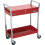 Loops Heavy Duty 2 Level Workshop Trolley - Lockable Top - 80kg Per Shelf - Red 4
