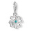 Thomas Sabo Thomas Sabo "Cloverleaf" Simulated Turquoise/Zirconia Charm Pendant 1